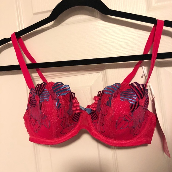 NWT Cleo Nina Balconette Bra Pink Multi - Picture 2 of 3